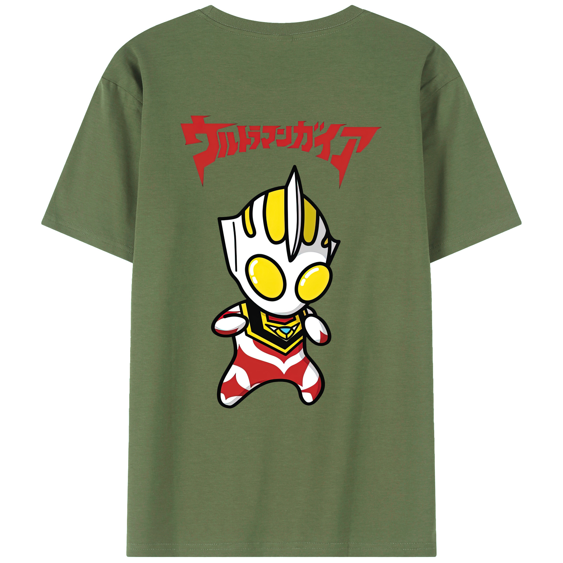 （画像用） ウルトラマン Ultraman 綿100％ メンズ半袖Tシャツ（バックプリント） 通気性